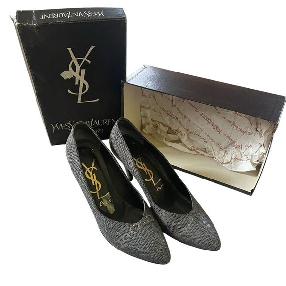 Yves Saint Laurent YSL Vintage Leather Pumps - Picture 1 of 10